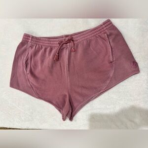 PINK Victoria's Secret Sweatshirt Acid Wash Mauve Athletic Shorts‎ Size XL